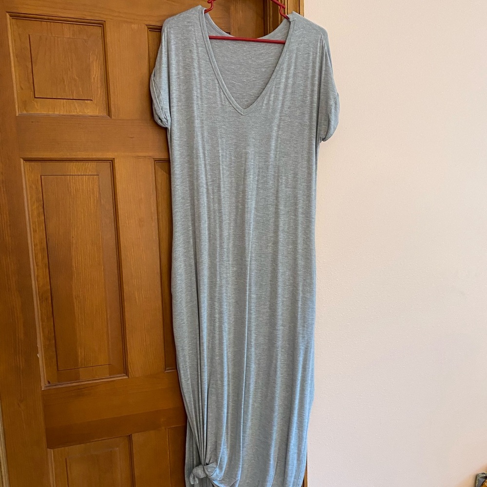 Gray maxi dress